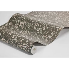 Kép 2/3 - Boras Apró virágos bájos barna vlies gyerek tapéta Florence Brown 53 cm X 10 m