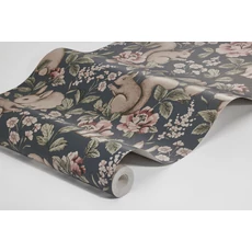 Kép 3/3 - Boras Erdő állatai kék vlies tapéta Magic Forest Blue 53 cm X 10 m