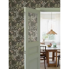 Kép 2/3 - Boras Majom mintás zöld vlies gyerek tapéta Jungle Friends Green 53 cm X 10 m