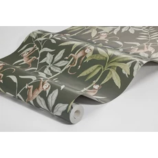 Kép 3/3 - Boras Majom mintás zöld vlies gyerek tapéta Jungle Friends Green 53 cm X 10 m