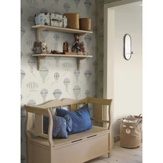 Kép 3/7 - Boras Hőlégballonos kék vlies gyerek tapéta Up In The Sky Multi 53 cm X 10 m