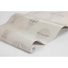 Kép 3/3 - Boras Hőlégballonos bézs vlies gyerek tapéta Up In The Sky Beige 53 cm X 10 m