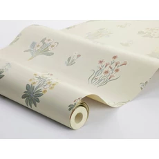 Kép 9/10 - Boras Vintage virágos bézs vlies tapéta Ängsflora Beige 53 cm X 10 m