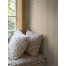 Kép 6/9 - Boras Apró virágos csíkos sárga vlies tapéta Lilla Lyckan Yellow 53 cm X 10 m