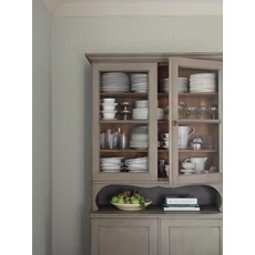 Kép 4/5 - Boras Apró virágos csíkos zöld vlies tapéta Lilla Lyckan Green 53 cm X 10 m