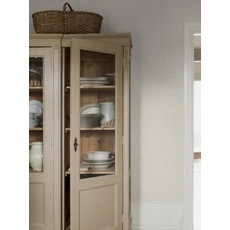 Kép 2/3 - Boras Apró virágos csíkos bézs vlies tapéta Lilla Lyckan Beige 53 cm X 10 m