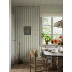 Kép 3/12 - Boras Csíkos klasszikus zöld vlies tapéta Gunnebo Green 53 cm X 10 m