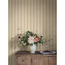 Kép 2/4 - Boras Csíkos klasszikus sárga vlies tapéta Gunnebo Yellow 53 cm X 10 m