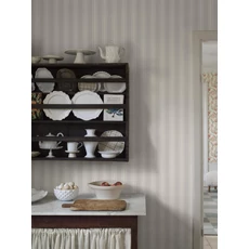 Kép 3/4 - Boras Csíkos klasszikus szürke vlies tapéta Gunnebo Grey 53 cm X 10 m