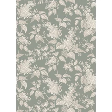 Kép 1/10 - Boras Orgonás zöld vlies tapéta Syren Green 53 cm X 10 m