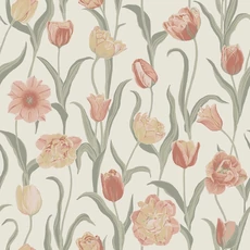 Kép 1/8 - Boras Tulipános rózsaszín vlies tapéta La Belle Epoque Multi 53 cm X 10 m