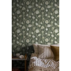 Kép 2/7 - Boras Tulipános zöld vlies tapéta La Belle Epoque Green 53 cm X 10 m