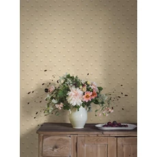 Kép 5/6 - Boras Romantikus apró virág mintás sárga vlies tapéta Anemone Yellow 53 cm X 10 m