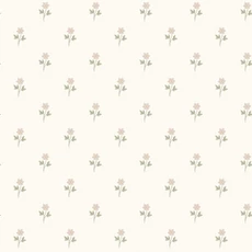 Kép 1/3 - Boras Romantikus apró virág mintás halvány rózsaszín vlies tapéta Anemone Pink 53 cm X 10 m