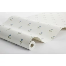 Kép 9/9 - Boras Romantikus apró virág mintás kék-fehér vlies tapéta Anemone Blue 53 cm X 10 m