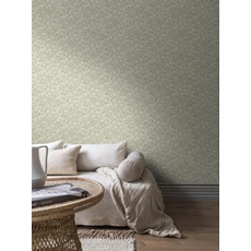 Kép 4/7 - Boras Skandináv levél mintás bézs vlies tapéta Klöver Beige 53 cm X 10 m