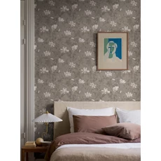 Kép 7/7 - Boras Elegáns magnóliás tóp vlies tapéta Lily Tree Grey 53 cm X 10 m