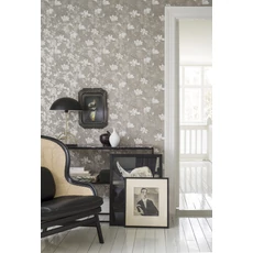 Kép 3/7 - Boras Elegáns magnóliás tóp vlies tapéta Lily Tree Grey 53 cm X 10 m