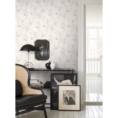 Kép 4/4 - Boras Elegáns magnóliás bézs vlies tapéta Lily Tree White 53 cm X 10 m