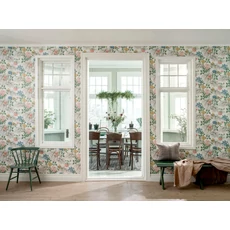 Kép 2/7 - Boras Romantikus nagy virágos színes vlies tapéta Carnation Garden Multi 53 cm X 10 m