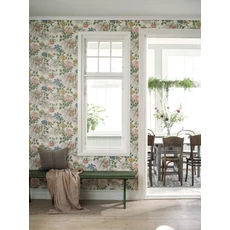 Kép 3/7 - Boras Romantikus nagy virágos színes vlies tapéta Carnation Garden Multi 53 cm X 10 m