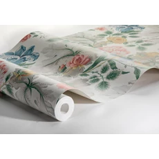 Kép 5/7 - Boras Romantikus nagy virágos színes vlies tapéta Carnation Garden Multi 53 cm X 10 m