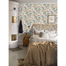 Kép 6/7 - Boras Romantikus nagy virágos színes vlies tapéta Carnation Garden Multi 53 cm X 10 m