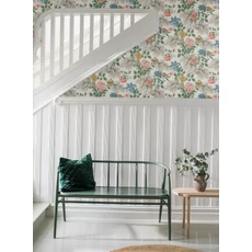 Kép 7/7 - Boras Romantikus nagy virágos színes vlies tapéta Carnation Garden Multi 53 cm X 10 m