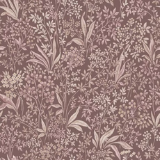 Kép 1/8 - Boras Romantikus levél mintás bordó vlies tapéta Nocturne Red 53 cm X 10 m