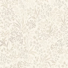 Kép 1/5 - Boras Romantikus levél mintás bézs vlies tapéta Nocturne Beige 53 cm X 10 m