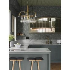 Kép 6/7 - Boras Romantikus levél mintás sötétzöld vlies tapéta Nocturne Green 53 cm X 10 m