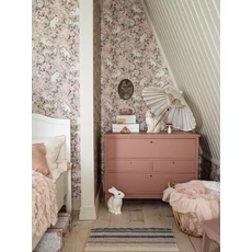 Kép 10/11 - Boras Erdő állatai rózsaszín vlies tapéta Magic Forest Pink 53 cm X 10 m