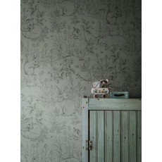 Kép 5/11 - Boras Erdei állatos zöld vlies gyerek tapéta Forest Friends Green 53 cm X 10 m