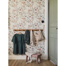 Kép 5/10 - Boras Erdő állatai bézs vlies gyerek tapéta Minou Beige 49 cm X 10 m