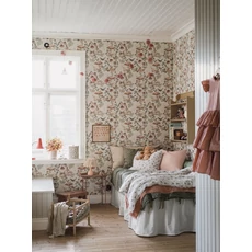 Kép 9/10 - Boras Erdő állatai bézs vlies gyerek tapéta Minou Beige 49 cm X 10 m