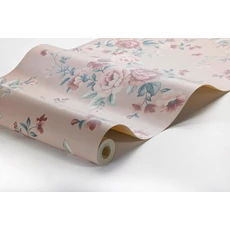 Kép 2/7 - Boras Vintage rózsás rózsaszín vlies tapéta Nomi Pink 53 cm X 10 m