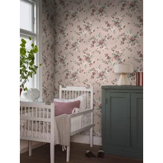 Kép 3/7 - Boras Vintage rózsás rózsaszín vlies tapéta Nomi Pink 53 cm X 10 m