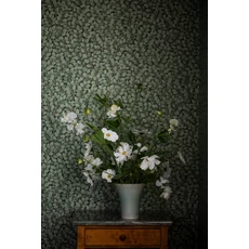 Kép 3/6 - Boras Levél mintás modern zöld vlies tapéta Hazel Green 53 cm X 10 m