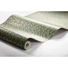 Kép 6/6 - Boras Levél mintás modern zöld vlies tapéta Hazel Green 53 cm X 10 m