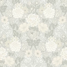 Kép 2/3 - Boras Dália mintás szürke vlies tapéta Dahlia Garden Grey 53 cm X 10 m