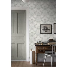 Kép 1/3 - Boras Dália mintás szürke vlies tapéta Dahlia Garden Grey 53 cm X 10 m