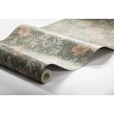 Kép 9/10 - Boras Dália mintás zöld vlies tapéta Dahlia Garden Green 53 cm X 10 m