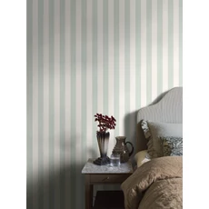 Kép 2/6 - Boras Széles csíkos pasztell zöld vlies tapéta Falsterbo Stripe Green 53 cm X 10 m