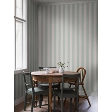 Kép 3/6 - Boras Széles csíkos pasztell zöld vlies tapéta Falsterbo Stripe Green 53 cm X 10 m