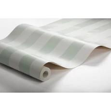 Kép 6/6 - Boras Széles csíkos pasztell zöld vlies tapéta Falsterbo Stripe Green 53 cm X 10 m