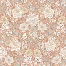 Kép 1/6 - Boras Dália mintás piros vlies tapéta Dahlia Garden Red 53 cm X 10 m