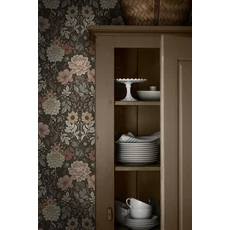 Kép 3/4 - Boras Dália mintás sötétbarna vlies tapéta Dahlia Garden Brown 53 cm X 10 m