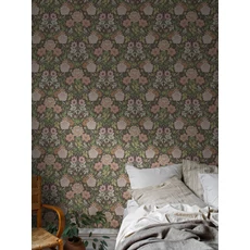 Kép 2/8 - Boras Dália mintás zöld-rózsaszín vlies tapéta Dahlia Garden Multi 53 cm X 10 m