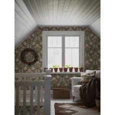 Kép 5/8 - Boras Dália mintás zöld-rózsaszín vlies tapéta Dahlia Garden Multi 53 cm X 10 m