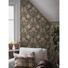 Kép 6/8 - Boras Dália mintás zöld-rózsaszín vlies tapéta Dahlia Garden Multi 53 cm X 10 m